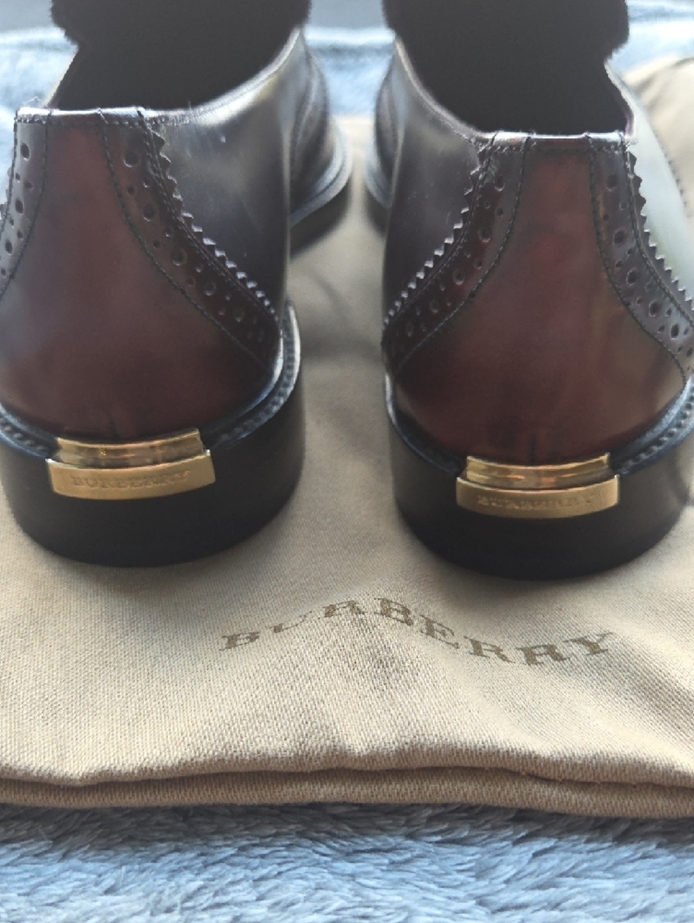 NEW Women's Burberry Tassel Brogue Wingtip Loafers  Size 39.5 - Picture 2 of 11